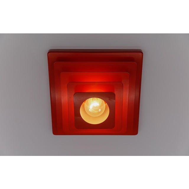 Space Age Lamp in Pyramid Shape in Metal and Glass, 1960s For Sale - Image 10 of 11