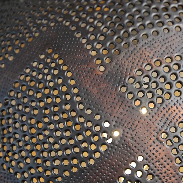 2020s Moorish Copper Globe Pendant Light Small For Sale - Image 5 of 8