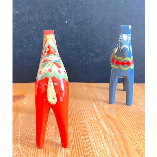 Vintage Swedish Dala Horse, 1960s, Set of 2 For Sale - Image 4 of 15
