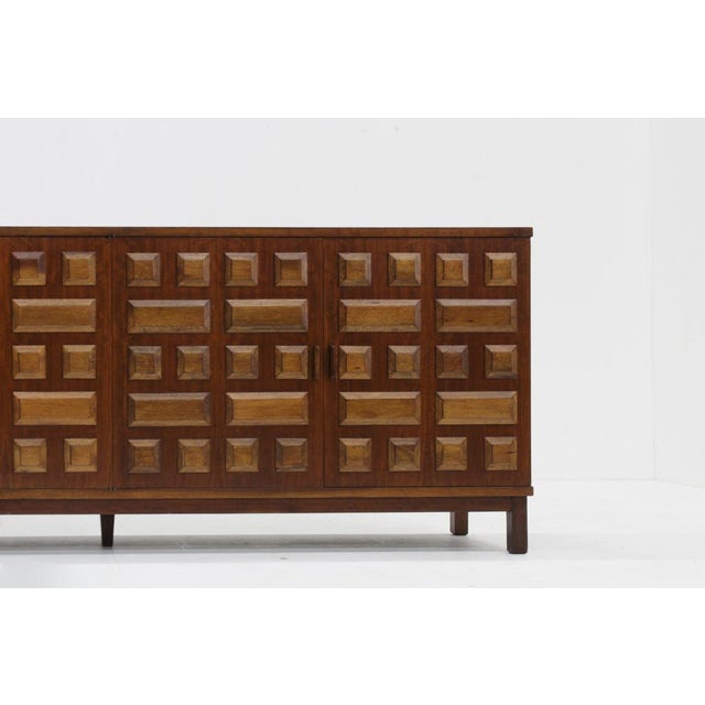 Vintage Spanish Brutalist Sideboard Credenza, 1970s For Sale - Image 12 of 13