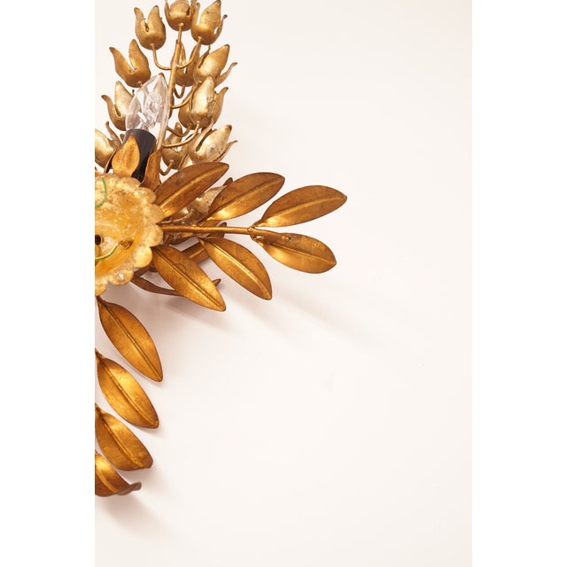 Hollywood Regency Pioggia Doro Wall Lamp attributed to Hans Kögl, 1960s For Sale - Image 6 of 14