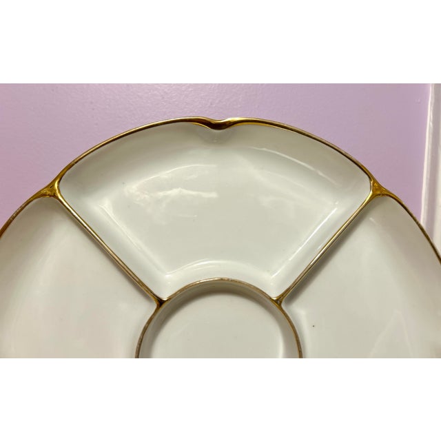 Vintage H & C Gold Trimmed Bavarian Platter For Sale - Image 9 of 11