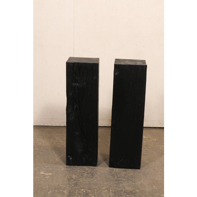 19th Century Indonesian Carbonized Ironwood Pedestal Columns – A Pair For Sale In Atlanta - Image 6 of 12