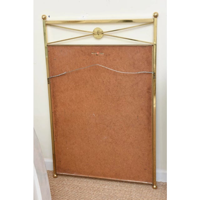 Vintage Modernist Billy Haines Style Brass Medallion Mirror 1960's For Sale - Image 10 of 11