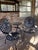 recently sandblasted, primed and painted…. circa 1940. spring steel seats with iron frame. can work indoors or outside. no...