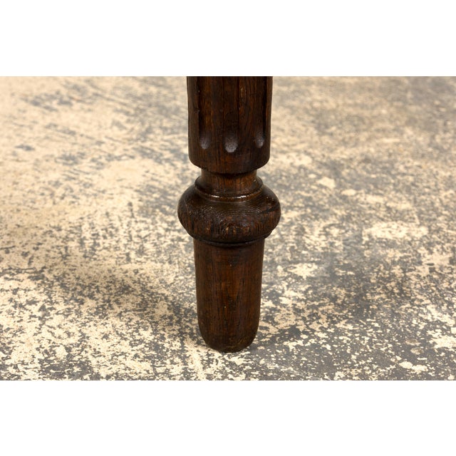 Brown Late 19th Century French Louis XVI Style Oak Writing Table For Sale - Image 8 of 17