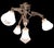 Metal 19th Century French Medieval Gothic Revival Bronze Four-Light Chandelier with Frosted Glass with Gryphons Gargoyles Dragons, 1890s For Sale - Image 7 of 13