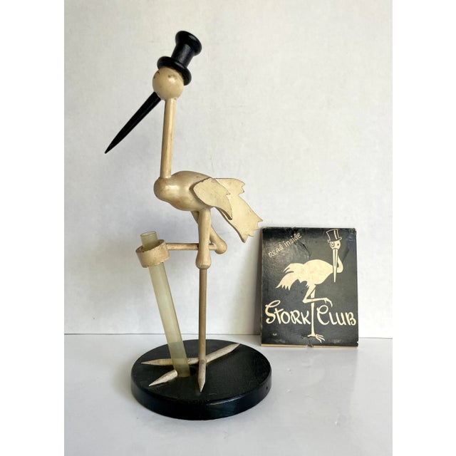1940's Stork Club Figurative Bud Vase With Large Matchbook For Sale In Los Angeles - Image 6 of 11