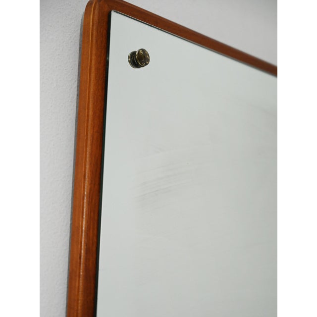 1960s Square Teak Mirror, 1960s-1970s For Sale - Image 5 of 10