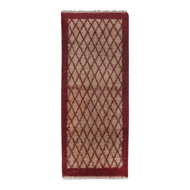 Vintage Organic Woon Brown Angora Mohair Tulu Rug Runner For Sale