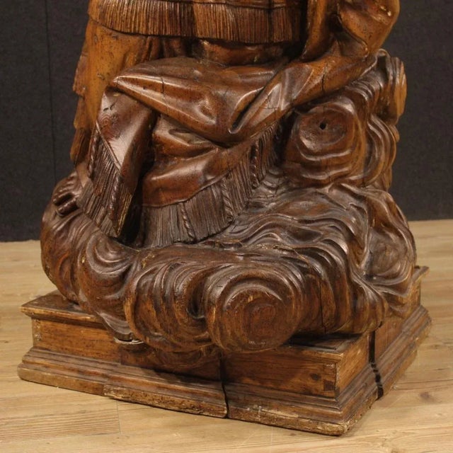German Artist, Saint on a Cloud, 1780, Wood For Sale - Image 10 of 13