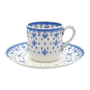1940s English Copeland Spode Flat Demitasse Cup & Saucer Set
