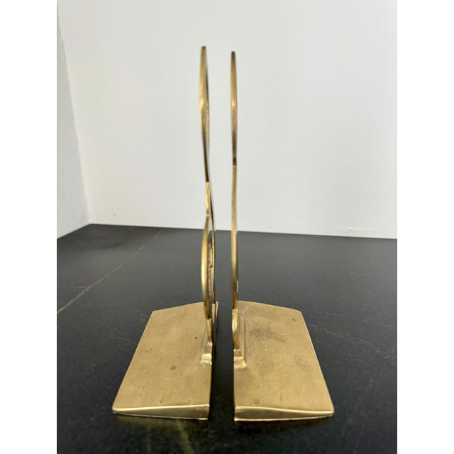 Traditional Vintage Solid Brass Musical Clef Bookends - a Pair For Sale - Image 3 of 6