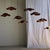 Flat Corrugated Leaf Pendant Light in Teak For Sale - Image 9 of 18