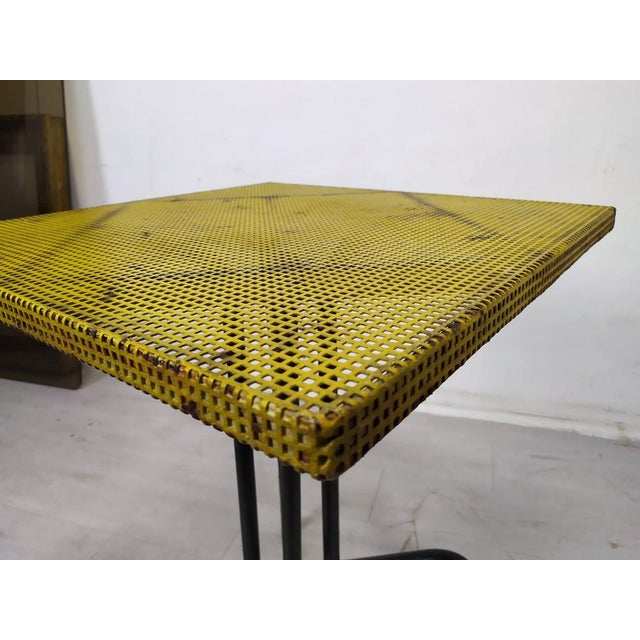 Metal Vintage Garden Bistro Table in the Style of Mathieu Matégot, 1960s For Sale - Image 7 of 15