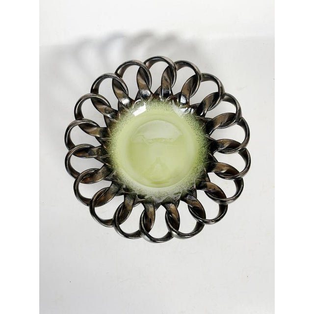 French Black and Yellow Ceramic Trinket Tray, 1960 For Sale - Image 3 of 12