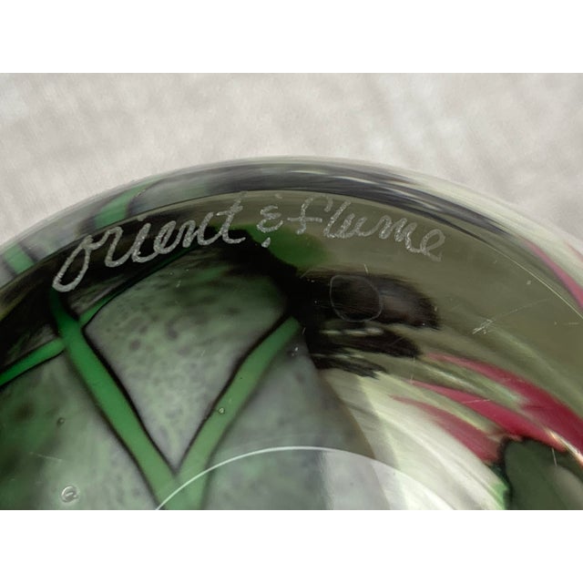 Orient and Flume Byers Sillars Floral Butterfly Art Glass Paperweight Vase 24/300 For Sale - Image 18 of 18