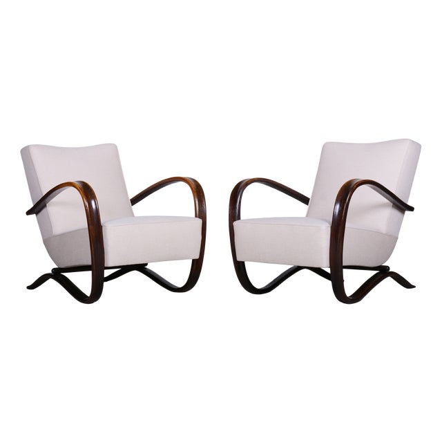 Art Deco H-269 Armchairs by J. Halabala for Up Závody, Czech, 1930s, Set of 2 For Sale