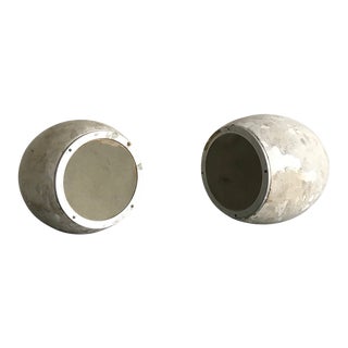 Original French 1970’s Plaster Speakers - a Pair Edison Style For Sale