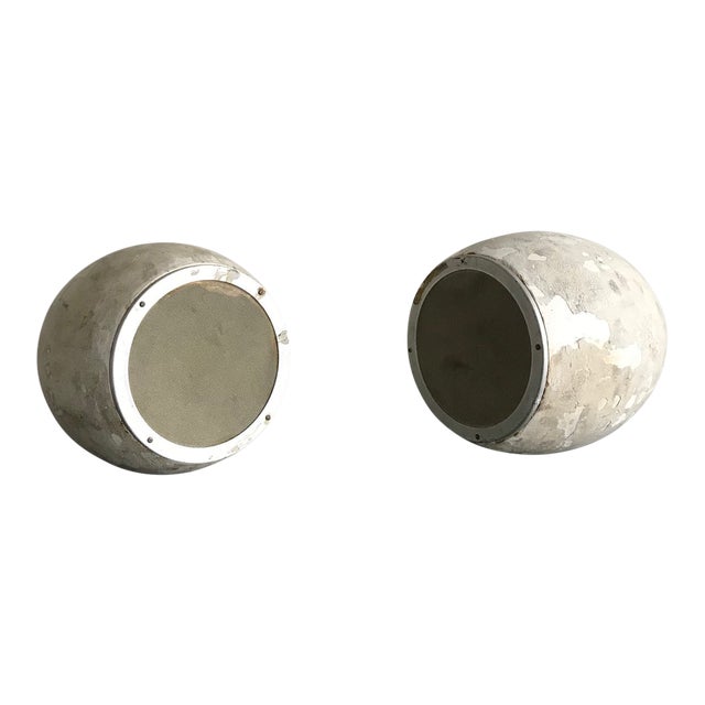 Original French 1970’s Plaster Speakers - a Pair Edison Style For Sale