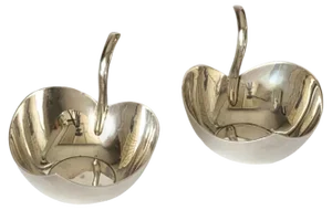 Silver Plate Metal Bowl, France, 1940s, Set of 2