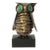 Mid-Century Antiqued Brass & Glass Owl Sculpture Signed Curtis Jere For Sale