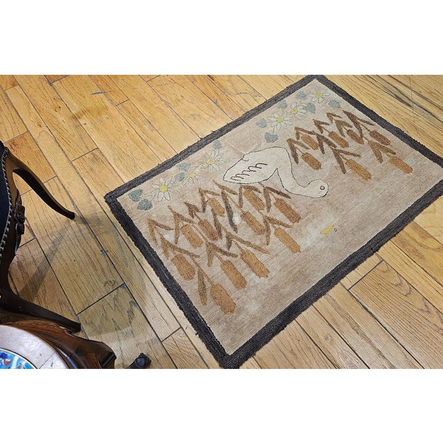 Early 20th Century Hooked Rug Rug For Sale - Image 12 of 12