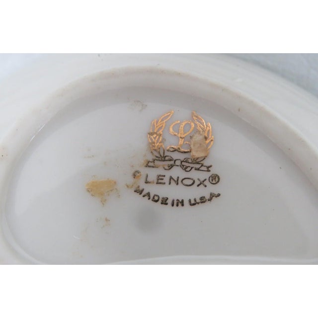 Lenox China Seashell Trinket Dish Lidded Porcelain Box With 24k Gold Trim 4917b For Sale - Image 10 of 16