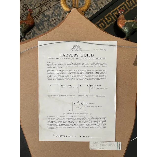 Vintage Carver's Guild Rooster Mirror For Sale - Image 9 of 9