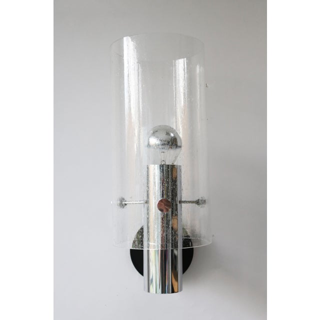 Large Ice Glass Bubble Glass Wall Light from Glashütte Limburg, 1970s For Sale - Image 11 of 11