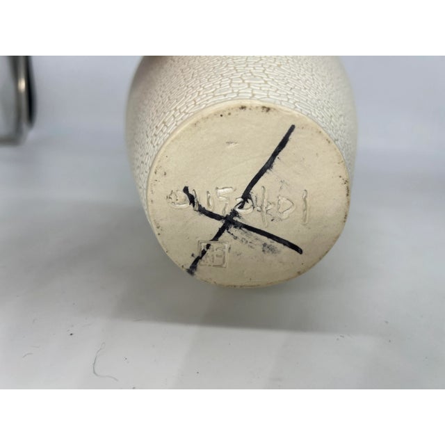 Modernist Hand Thrown Japanese Inspired Ceramic Vase For Sale - Image 10 of 12