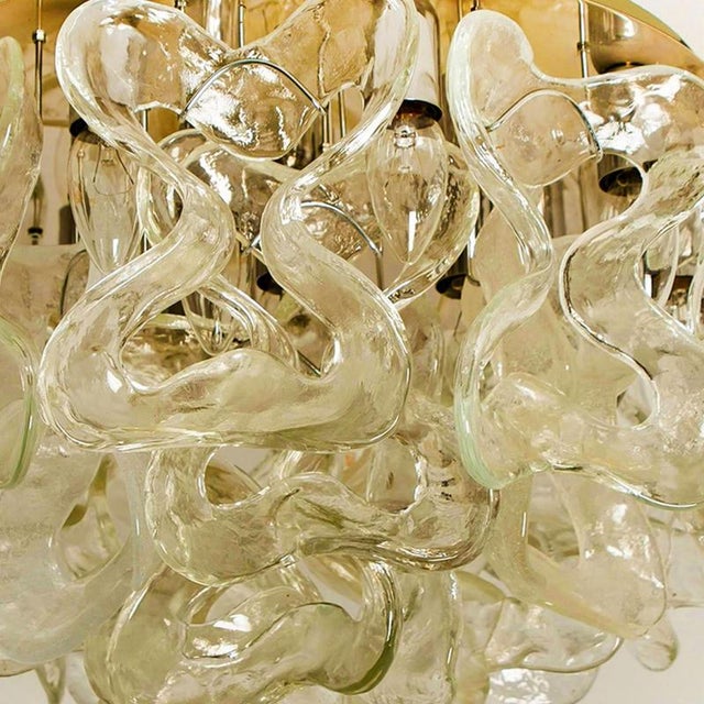 Glass Vintage Catena Murano Glass Flush Mount by J. T. Kalmar for Kalmar, 1960 For Sale - Image 7 of 9