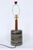 Olive Jane & Gordon Martz Olive & Tan Banded Pottery Table Lamp For Sale - Image 8 of 13