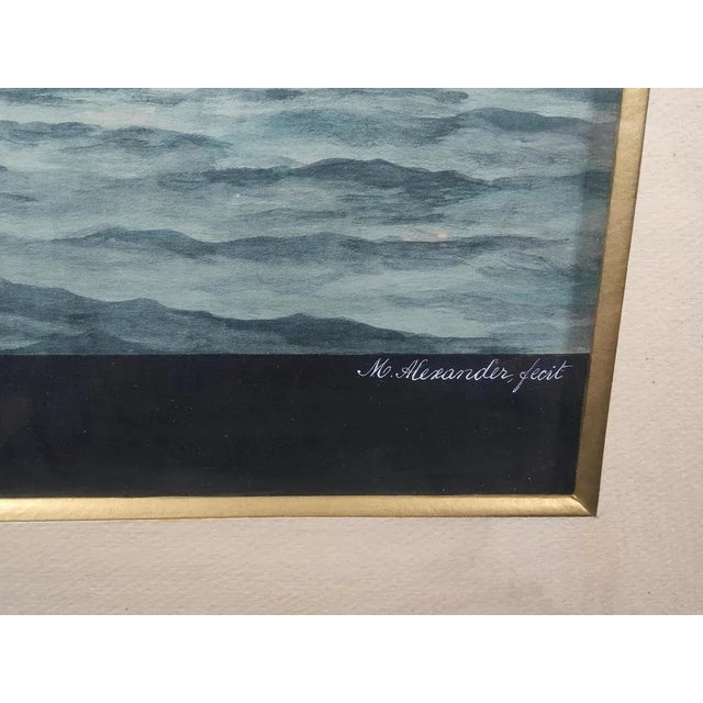 1900 - 1909 Ships, Watercolors, 1900, Framed, Set of 2 For Sale - Image 5 of 12