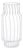 Mimo Clear Optic Glass Vases, Set of 2 For Sale