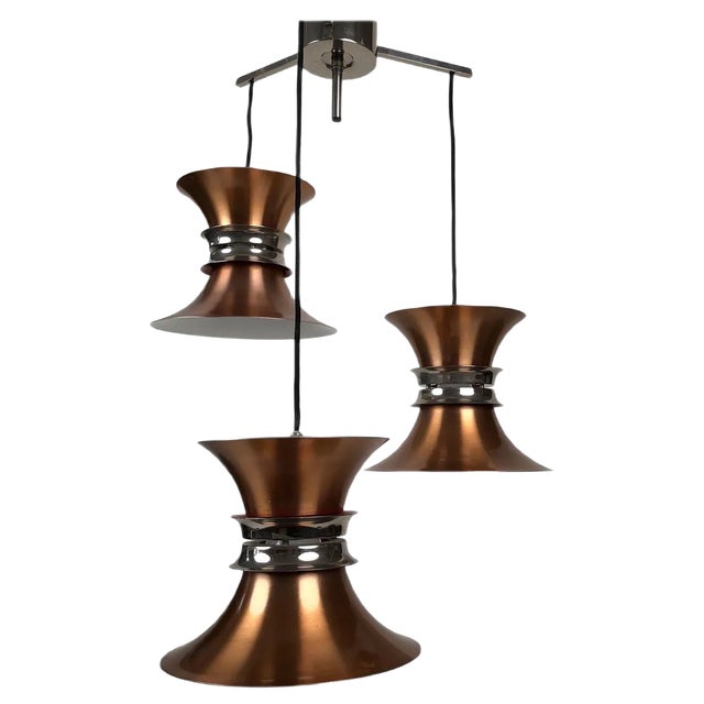 3 Element Pendant Light from Carl Thor for Granhaga, 1960s For Sale