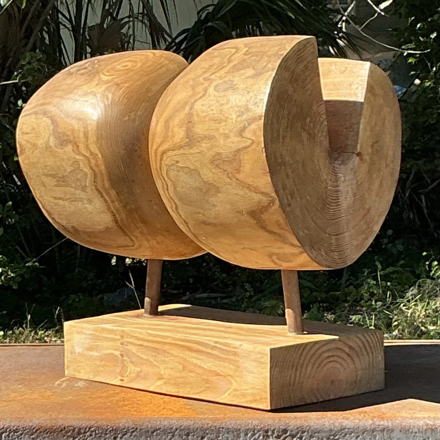 Vintage Boho Carved Z Wood Abstract Sculpture — additional photo 7