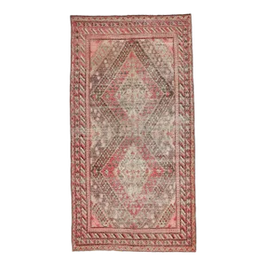 Mid 20th Century Distressed Antique Khotan Wool Rug