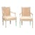1900s Swedish Gustavian Style Painted Wood Armchairs with Carved Aprons - A Pair For Sale