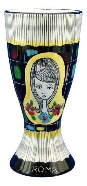 20th Century Ceramic Vase by Giuseppe Capogrossi for Ars Deruta, Italy, 1950s