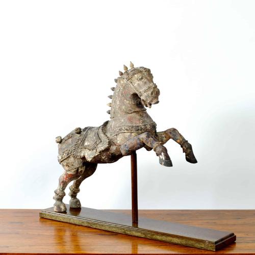 Indian Hindu Wooden Vahanna Horse, 1890s For Sale - Image 3 of 15