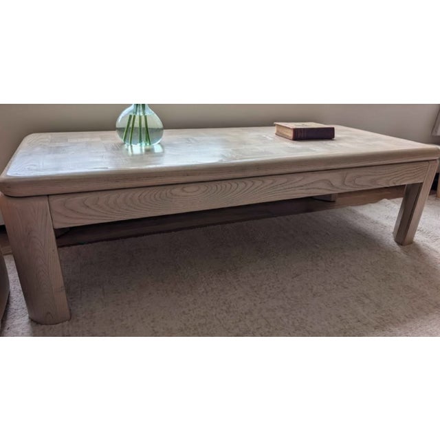 Postmodern Lane Postmodern Oak Parquet Coffee Table For Sale - Image 3 of 6
