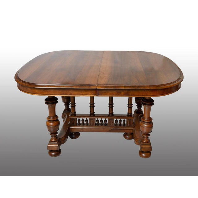 Antique 19th Century Henry II Extendable Table in Walnut, France For Sale - Image 5 of 5