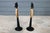 Mid Century Arthur Umanoff for Raymor Pair of Iron Cane Candle Holders Modern Retro Atomic 60's Sculptural For Sale - Image 6 of 10