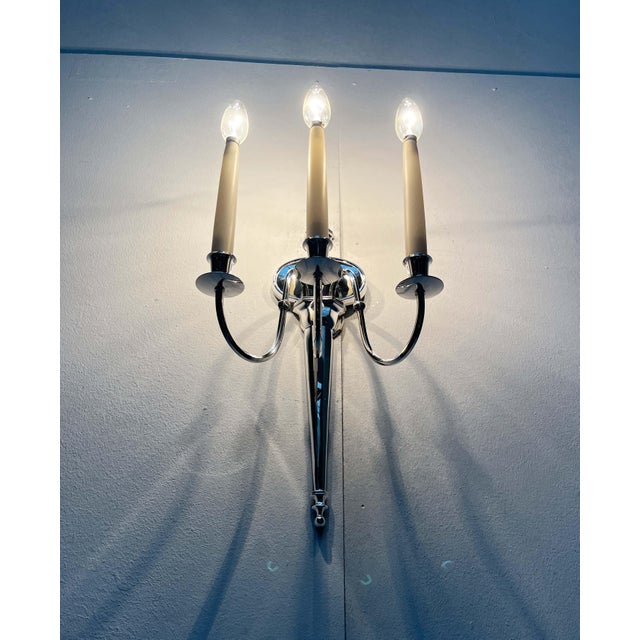 Vintage Neo-Classical Hollywood Regency Italian Sconces, Set of 3 For Sale - Image 3 of 18