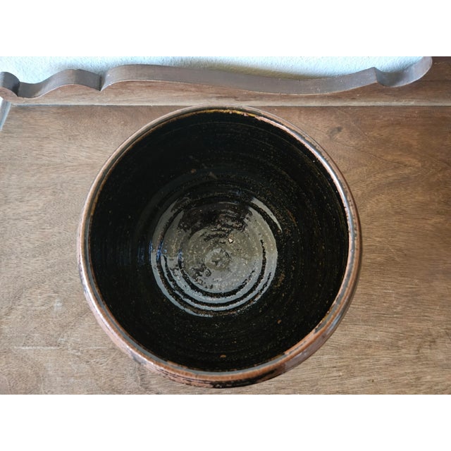 Late 20th Century Rustic Studio Pottery Bowl For Sale - Image 9 of 12