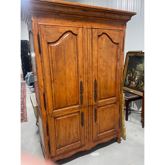 Chaddock Late 20th Century Large French Country Style Television Armoire For Sale - Image 4 of 13
