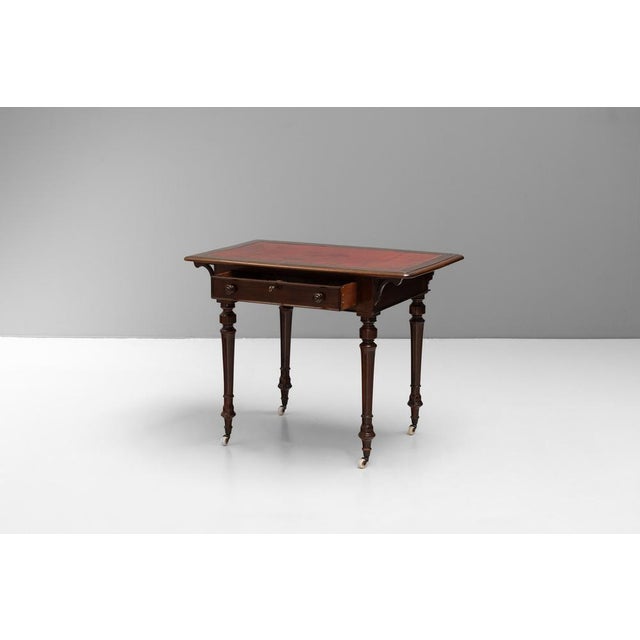 Vintage Writing Table in Walnut, 1880 For Sale - Image 3 of 11