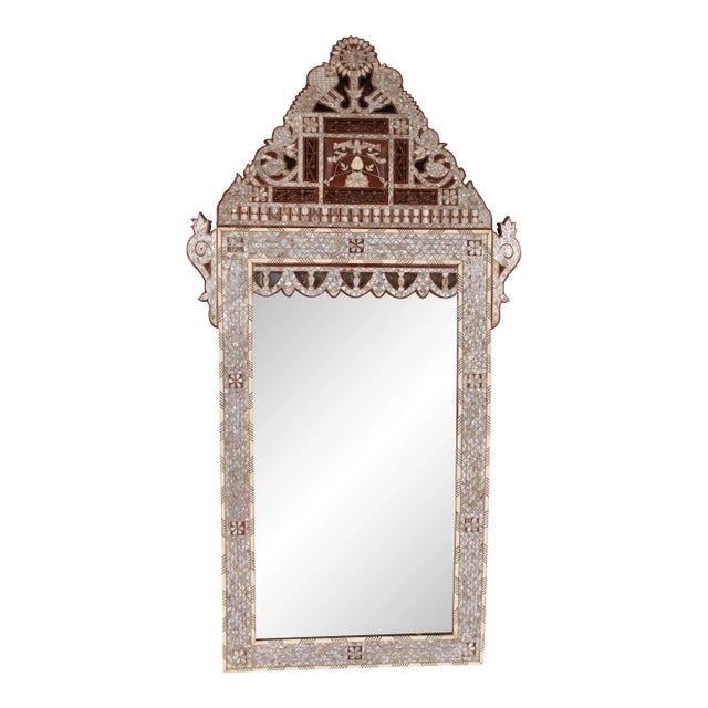 Levantine Mother of Pearl and Bone Inlaid Mirror For Sale