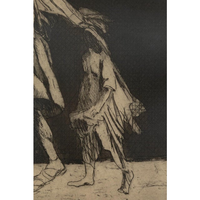 1960s Peter Wirth Exodus 1964 Signed Aquatint Etching 3/12 Modern Figurative For Sale - Image 5 of 5